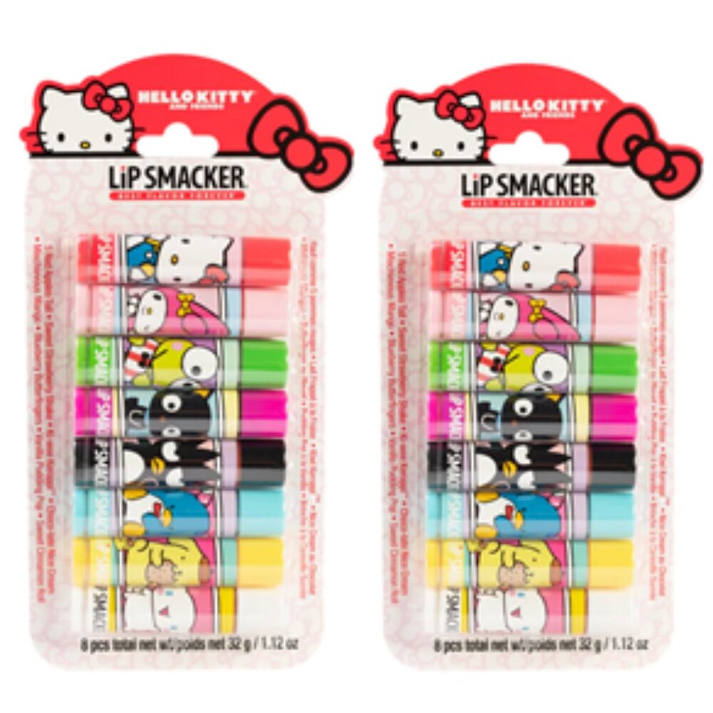 NWT ~ 2 NEW Packages of Hello Kitty & Friends 8-Piece Lip Balm Party Pack